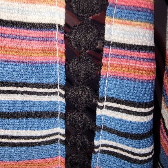 Lane Bryant long sleeve striped peplum top blouse 18/20 - Picture 4 of 8